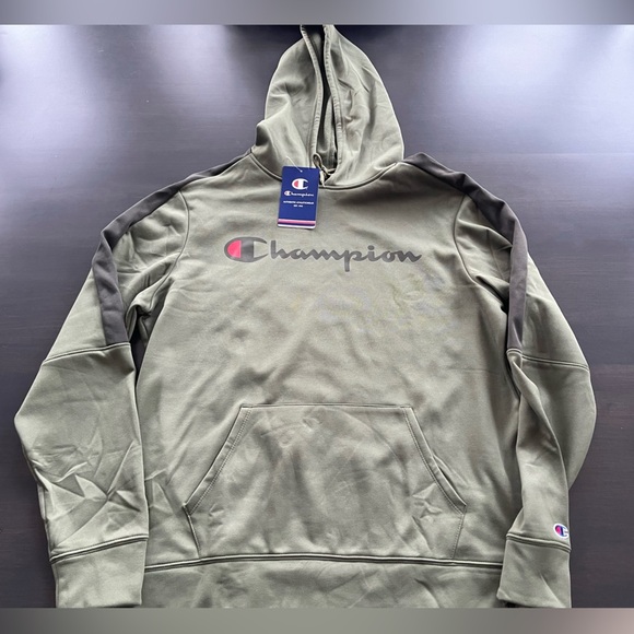 ✅NWT Performance Champion hoodie Men’s size Large.  Olive green color, soft! - Picture 1 of 4